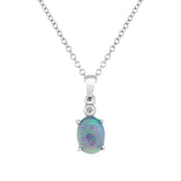 Opal & Diamond Pendant - Dracakis Jewellers